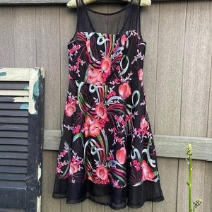 Floral embroidered party dress  6